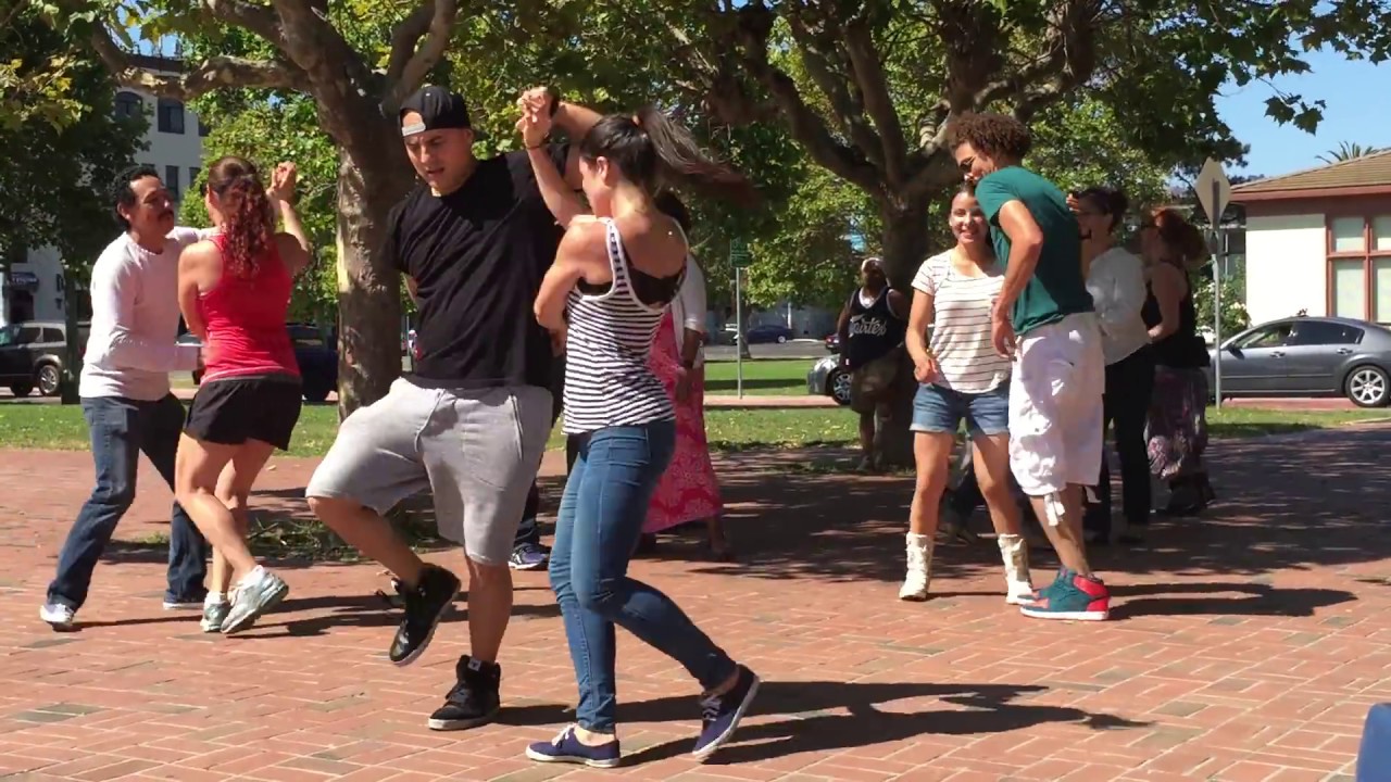 Dancing salsa by Lake Merritt