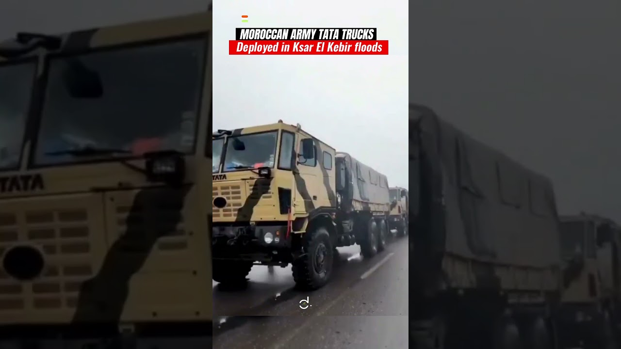 India&rsquo;s Tata Trucks Lead Flood Rescue in Morocco!🤯 #shorts