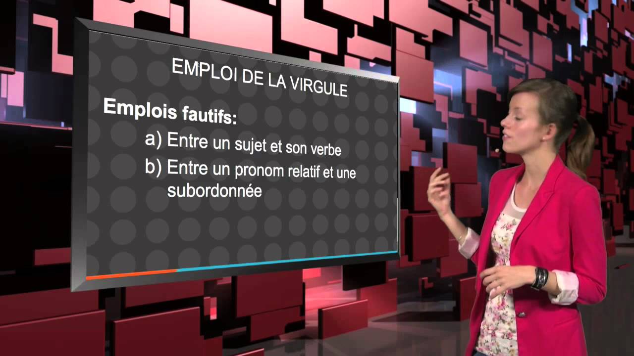 Emploi de la virgule