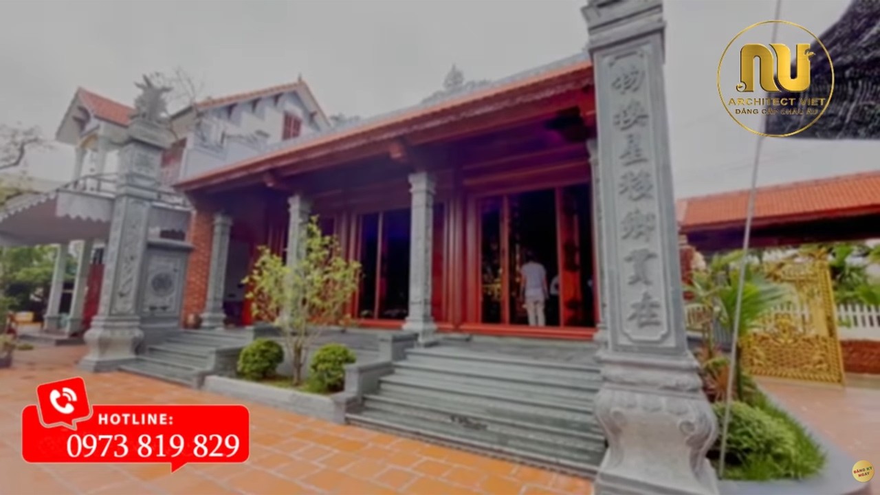 Mẫu Nhà Thờ 3 Gian Bằng Bê Tông Đẹp Như Gỗ | Kiến Trúc Truyền Thống Việt