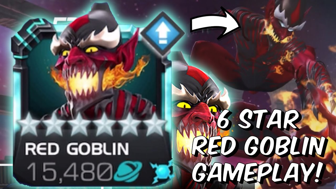 6 Star Rank 2 Red Goblin Gameplay & First Look! - Frenzy Damage!! - Marvel Contest of Champions