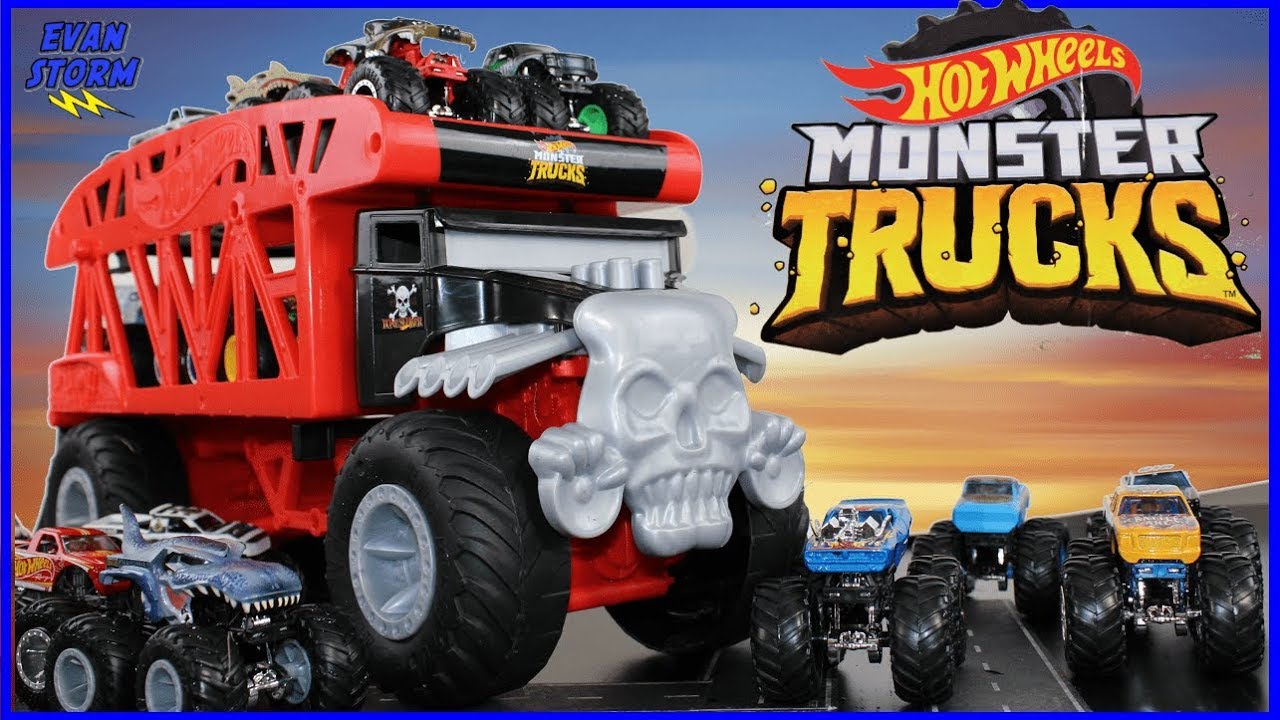 monster Truck Monday 38: Pretend play Hot Wheels Giant Wheels Monster Mover Monster Trucks