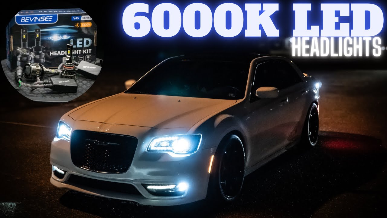 BEVINSEE V45 6000K LED HEADLIGHT INSTALL ON MY CHRYSLER 300S HEMI