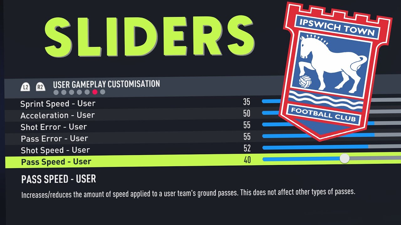 The sliders I use on FIFA 22 Career Mode.