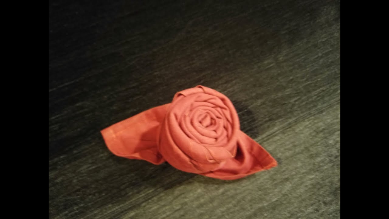 Easy, Slow and Descriptive Napkin Folding Tutorial on Rose Flower