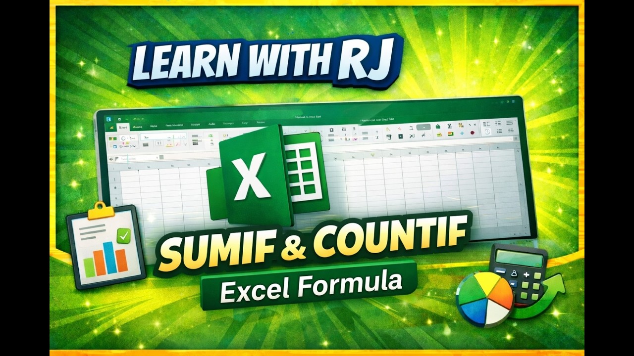 Most Useful Excel Formulas and Functions!!!Countif and Sumif