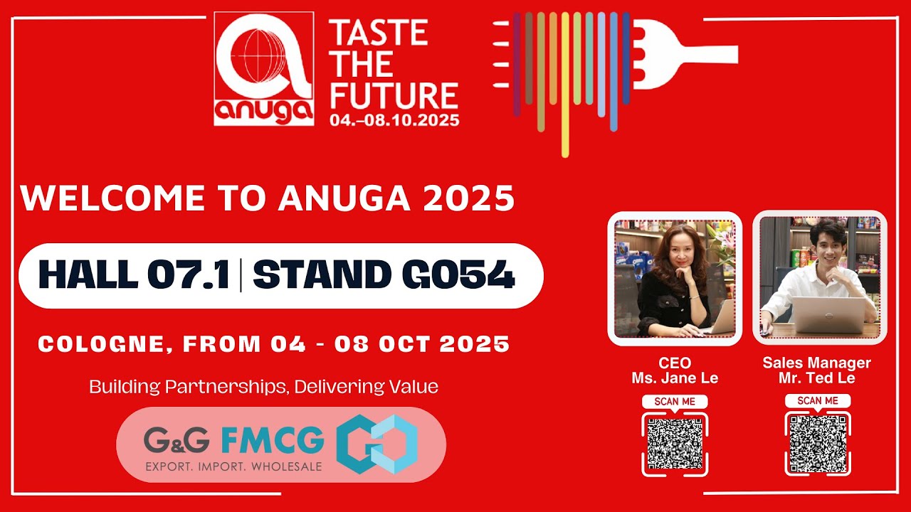 📍 Meet us at Anuga 2025 - Booth: Hall 07.1 | Stand G054 from October 4 – 8, 2025 – Cologne, Germany