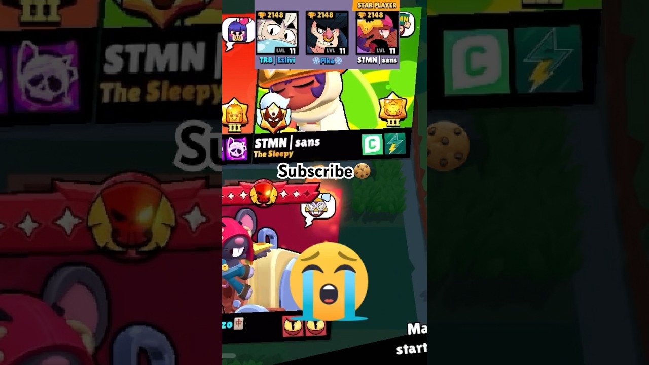 Getting run over by STMN | Sans in Brawl Stars😥 #brawlstars