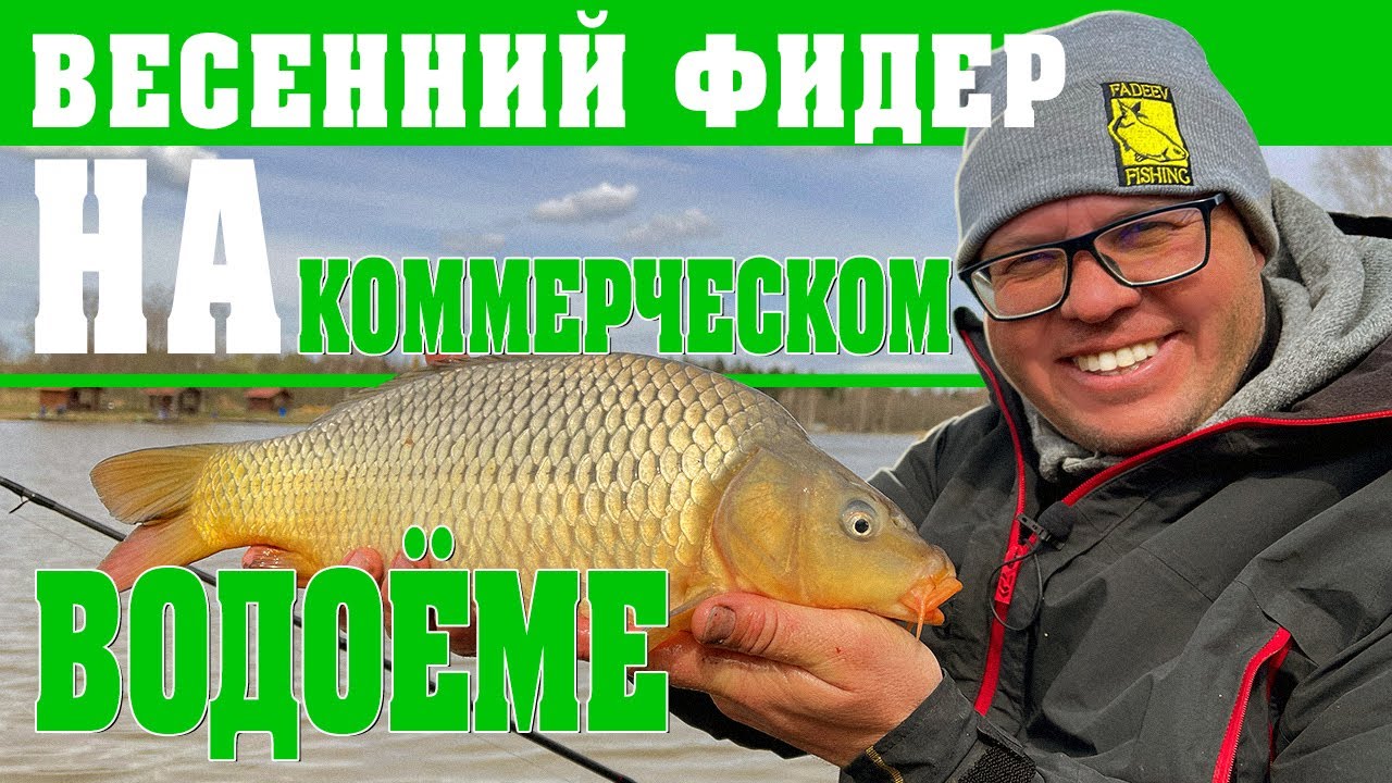 Весенний фидер на коммерческом водоёме. Архивное видео.