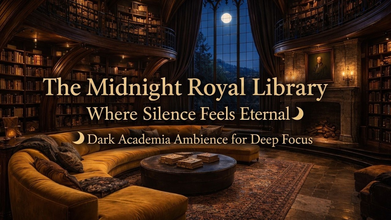 The Midnight Royal Library Where Silence Feels Eternal 🌙 Dark Academia Ambience for Deep Focus