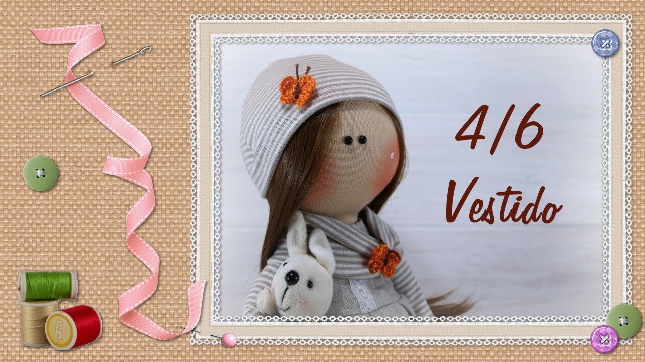 Tutorial muñeca rusa 4/6: Vestido / Russian doll tutorial 4/6: Dress