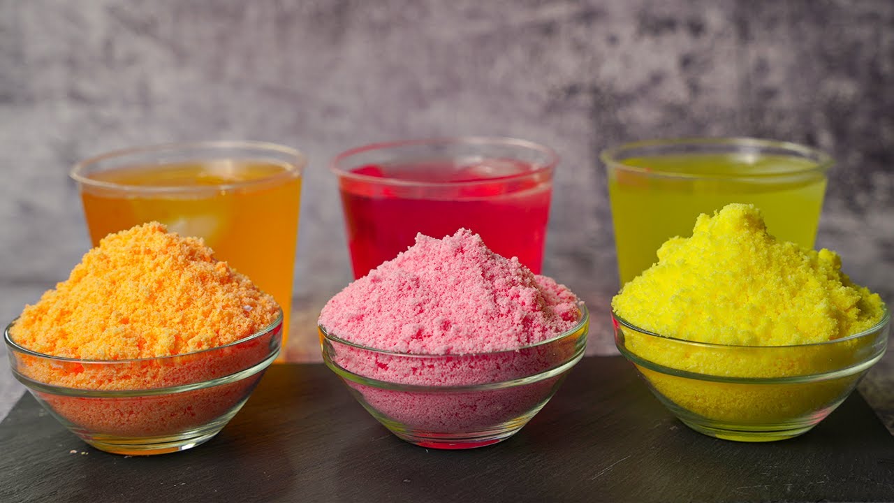 Homemade Drinking Powder | 3 Flavor Instant Tang Recipe | Yummy
