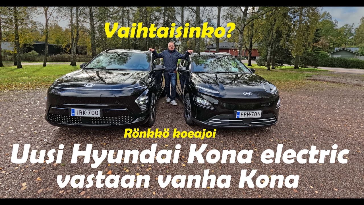 Koeajo: Uusi Hyundai Kona electric vastaan vanha Kona