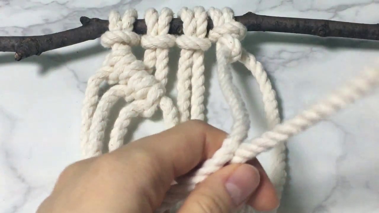 [인테리어DIY/마크라메 기본] 일자형 감아매기 매듭법_How to tie clove hitch knots