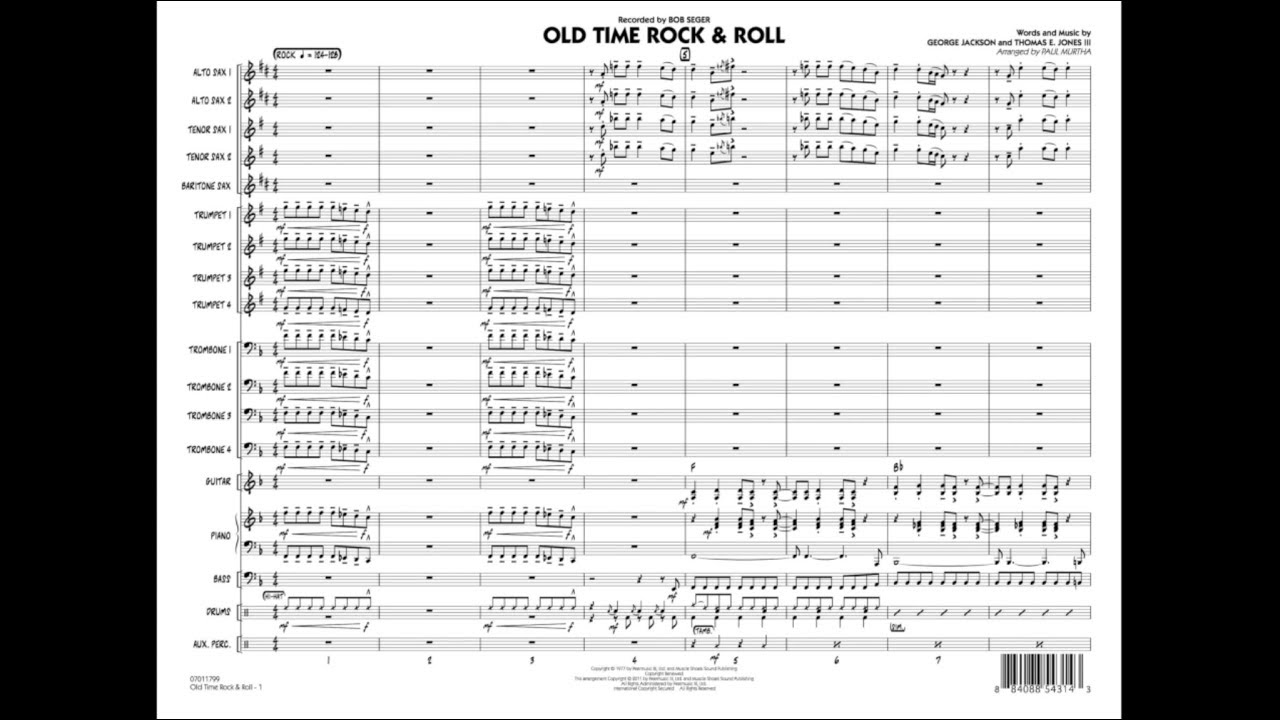 Old Time Rock & Roll arranged by Paul Murtha