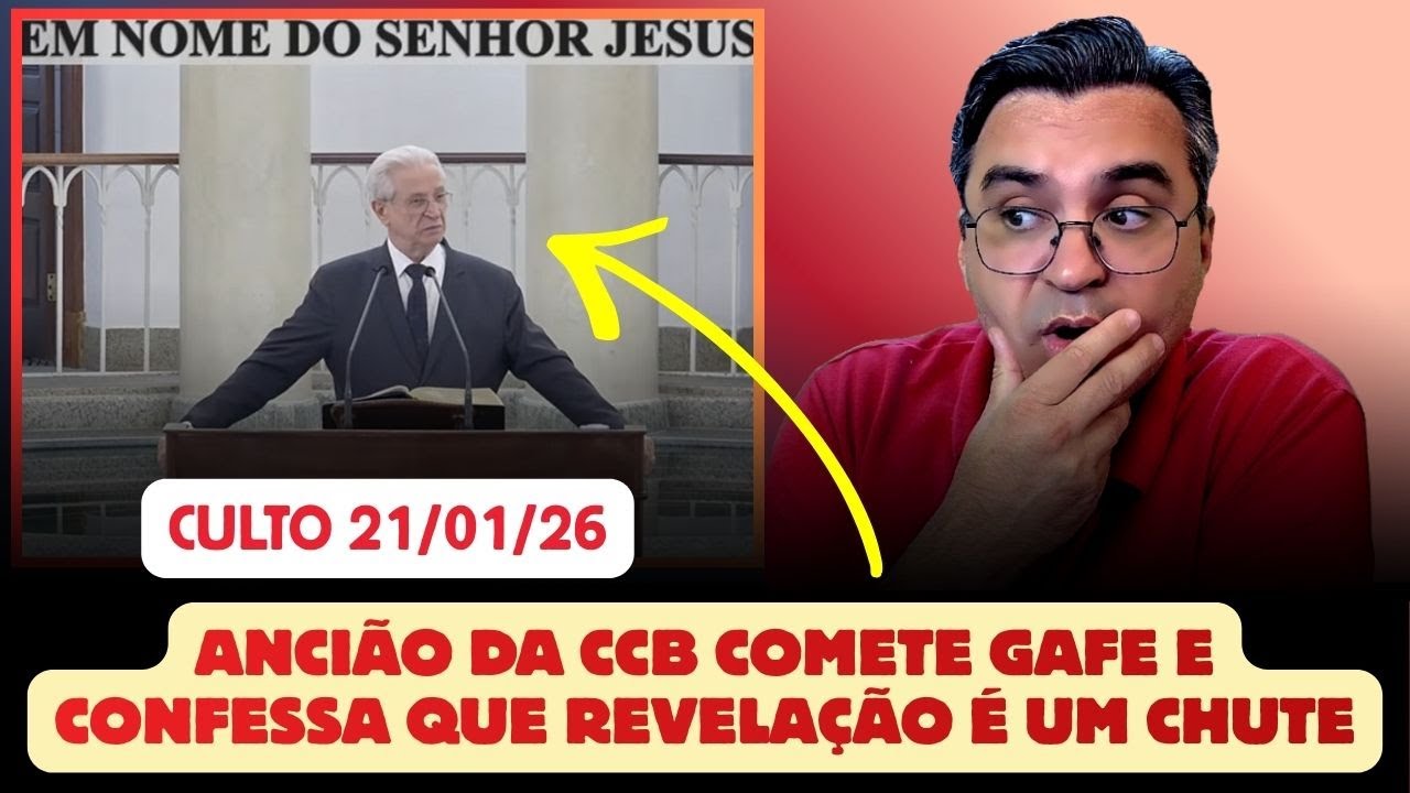 ACABOU A GUIA? Ancião da CCB admite: 