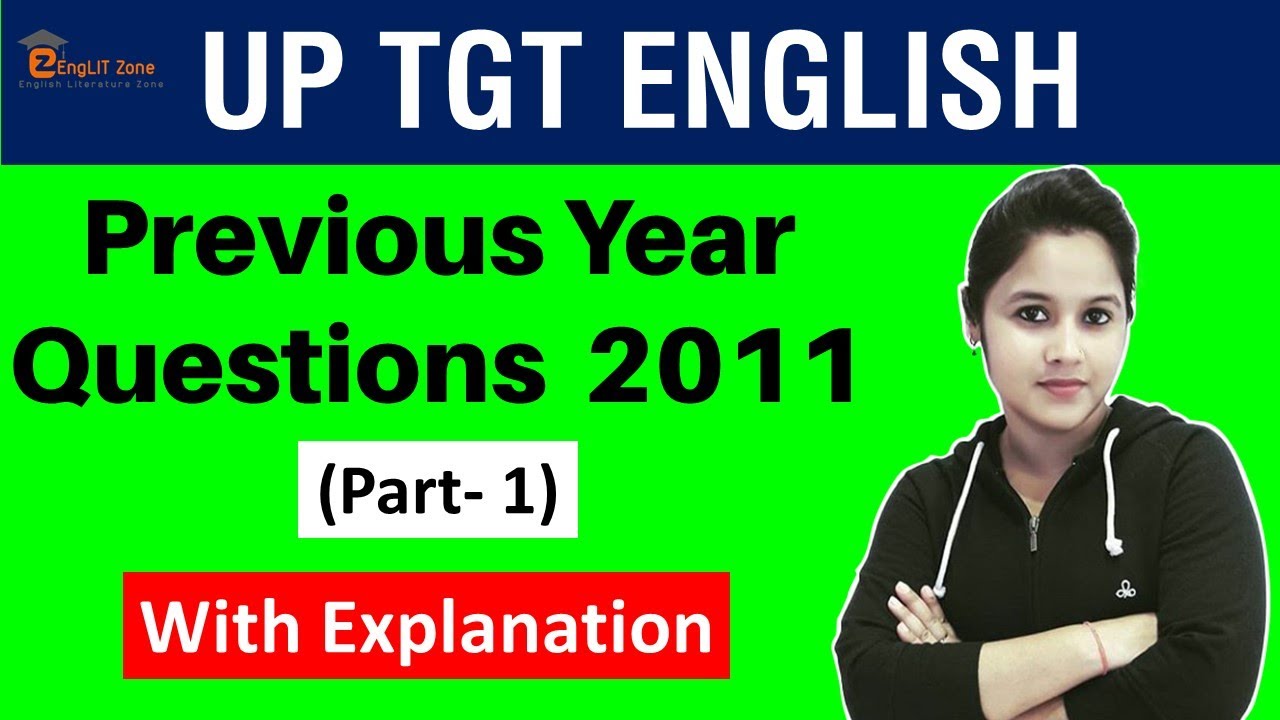 UP TGT ENGLISH PREVIOUS YEAR PAPER 2011 || UP TGT ENGLISH 2011 SOLVED PAPER