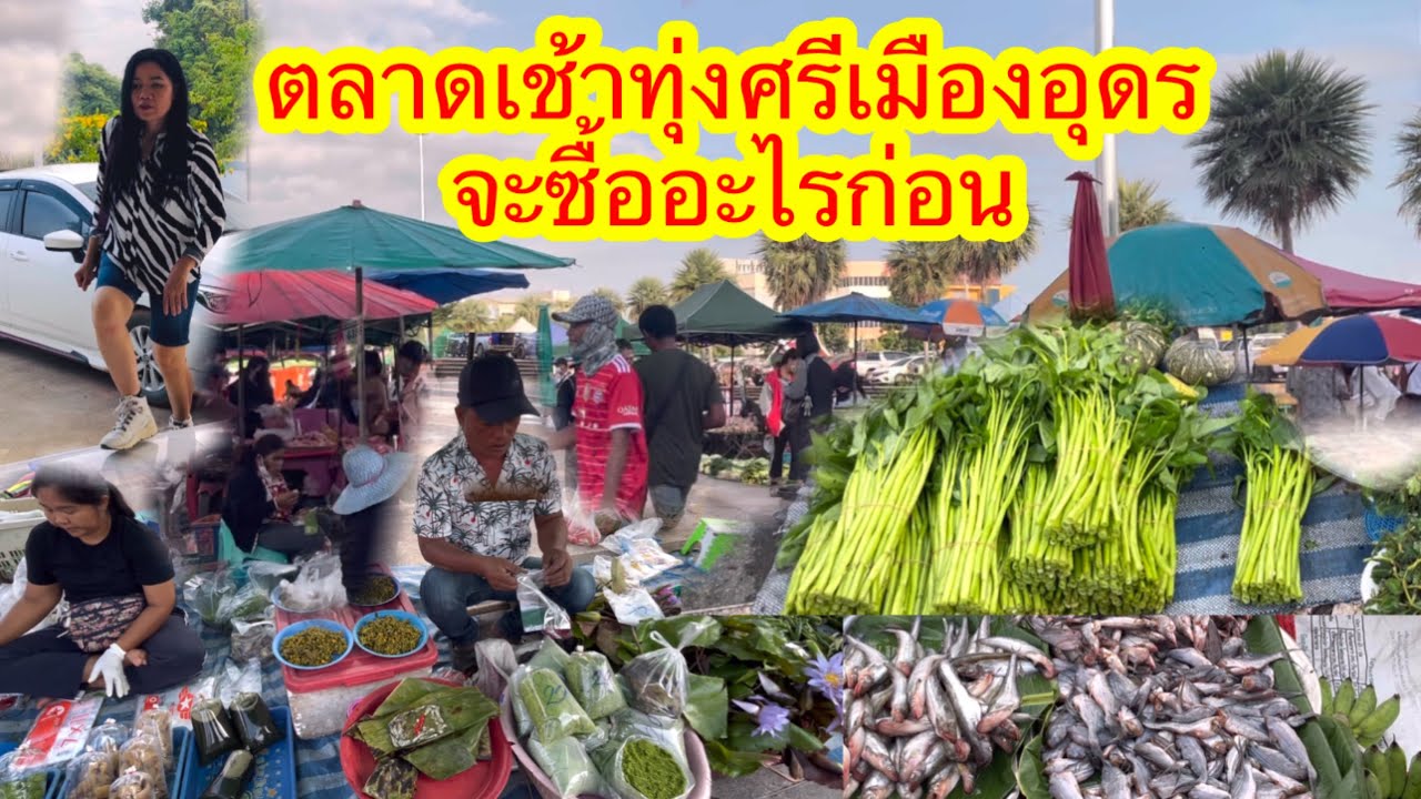 ตลาดเช้าทุ่งศรีเมืองอุดรของเยอะมาก#ยายโสในต่างแดน#Morningmarket Udonthani 