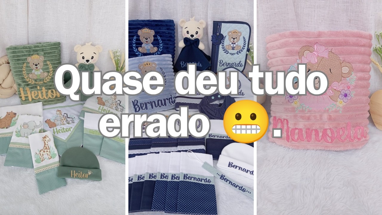 Minha máquina travou no meio da produção...e eu ainda precisava terminar esses enxovais.