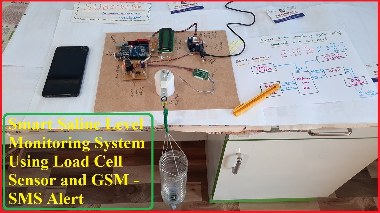 Smart Saline Level Monitoring System Using Load Cell Sensor and GSM - SMS Alert