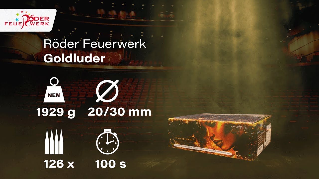 Röder Feuerwerk - Verbundfeuerwerk Goldluder