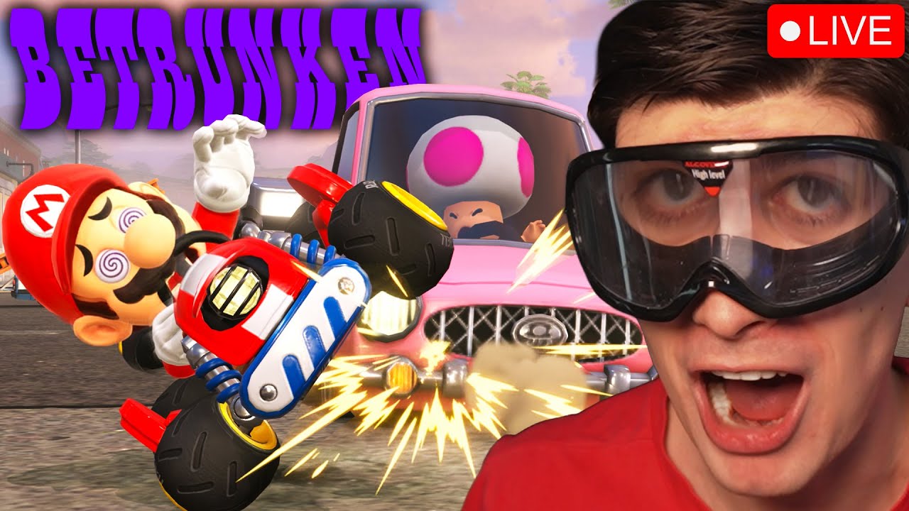 🔴Mit ALKOHOLBRILLE spielen bis ich 1. werde🥴Mario Kart World Community-Cup