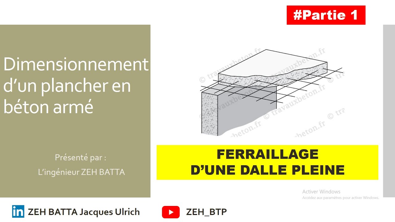 Partie 1 : Dimensionnement d’une dalle en béton armé selon l'EC2