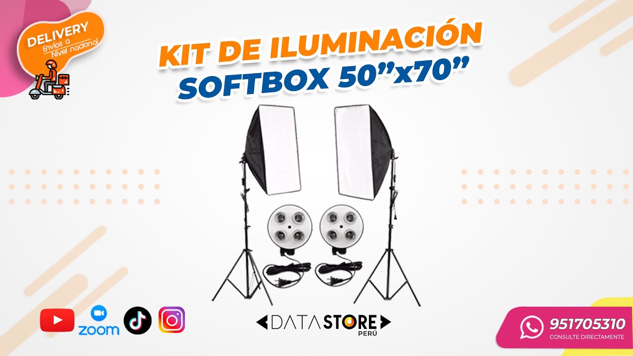 Kit de Iluminaci&oacute;n Fotogr&aacute;fica (Softbox 50