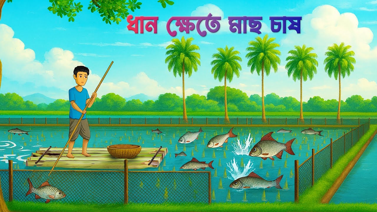 ধানক্ষেতে মাছ চাষ | Dhanokshete Mach Chash | Bengali Moral Stories Cartoon | Wahid Creation Golpo