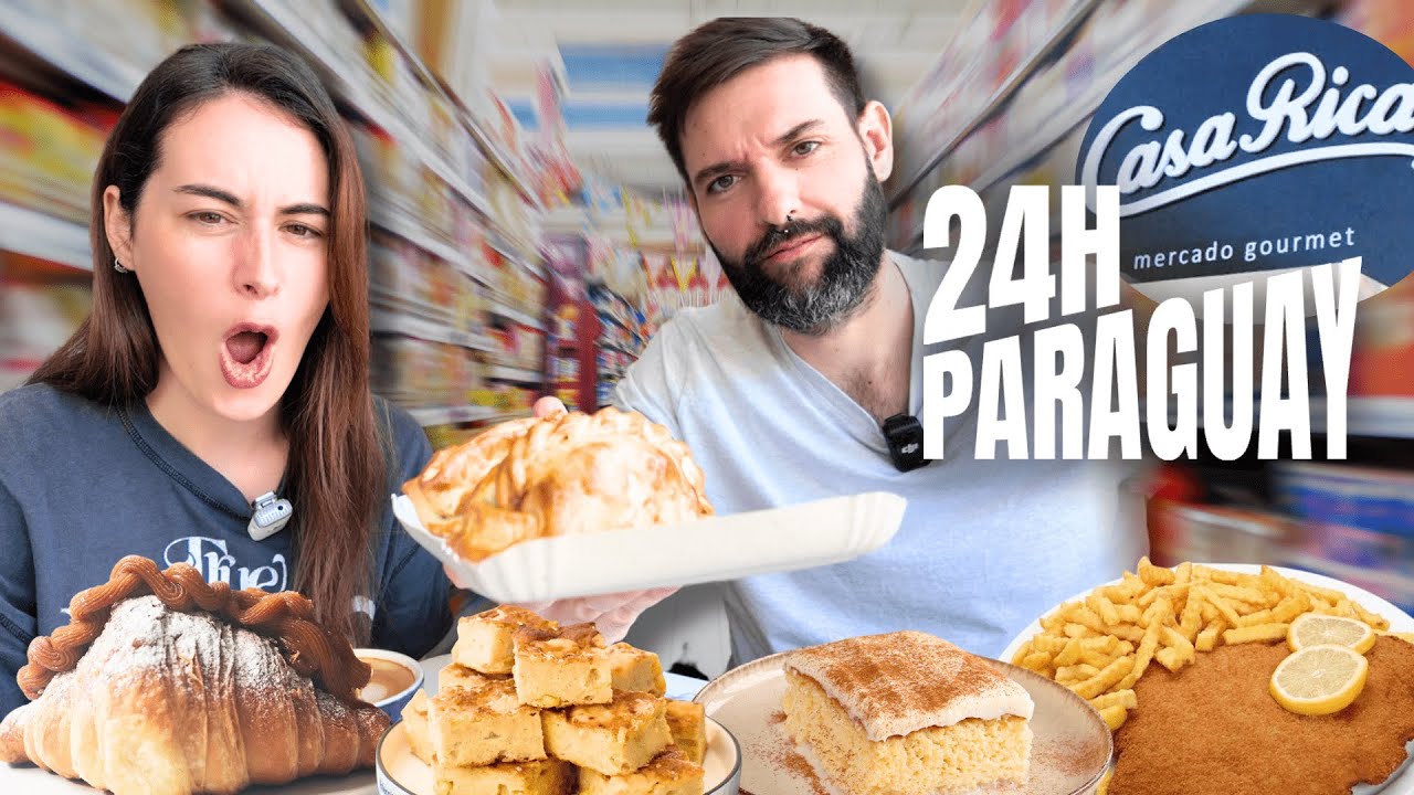 24 HORAS COMIENDO en el SUPERMERCADO MÁS LUJOSO de Paraguay 🤯