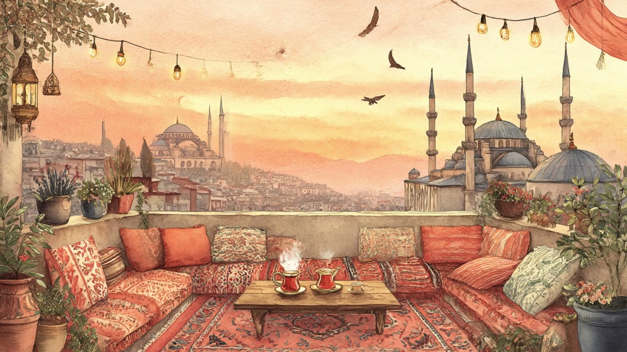 evening on a warm rooftop 🧿🕌 | dreamy Istanbul-inspired music | slow living, dreaming of Ottomans 🇹🇷