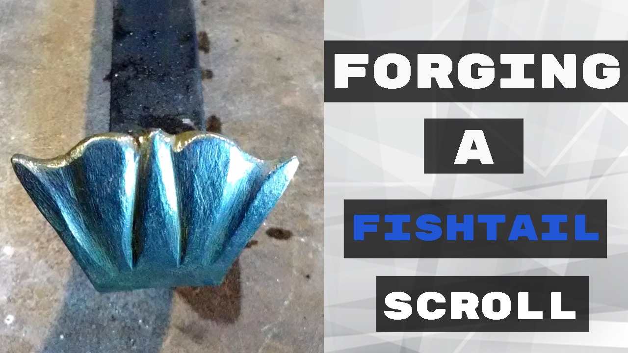 Making a Fancy Fishtail Scroll // How to Forge a Scroll Finial & Add Decorative Filing
