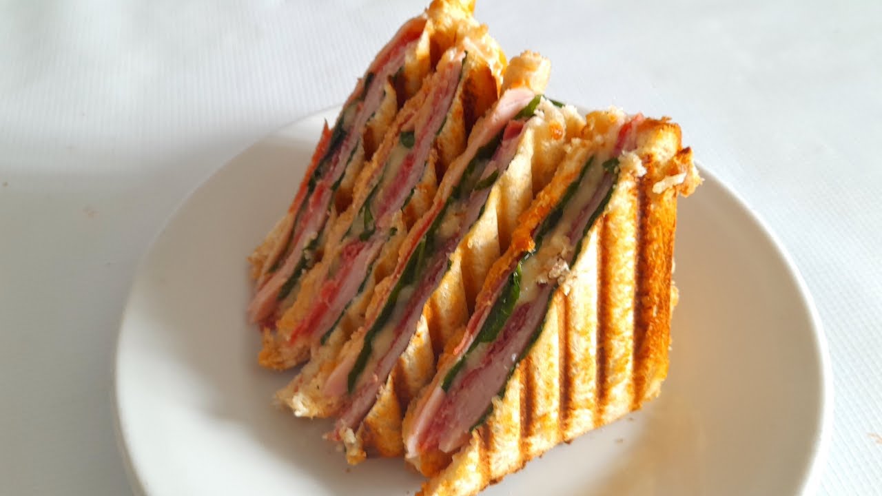 How To Make a Sandwich In Sandwich Maker | ham and cheese sandwich | sandwich maker recipes