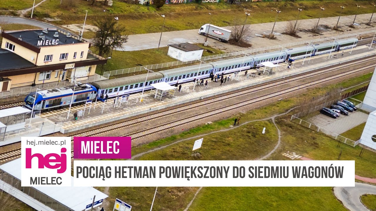 hej.mielec.pl TV: Pociąg IC Hetman zwiększony do siedmiu wagonów na stacji Mielec