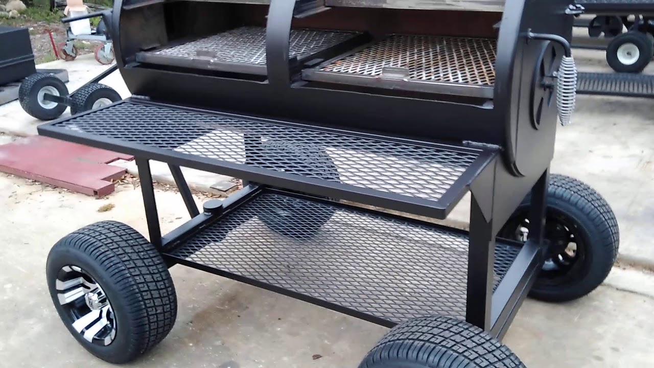 Matt's BBQ Pits, LLC 2448 Grilling Pit with Golf Cart Wheels