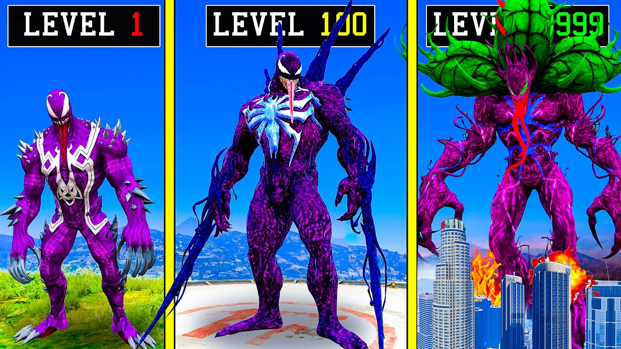 LEVEL 1 to LEVEL 1,000,000 SPEED SYMBIOTE  in GTA 5!