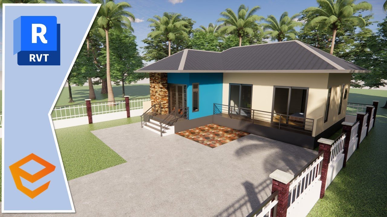 Part (20) One Storey House - Step By Step Complete Project - Revit - Enscape