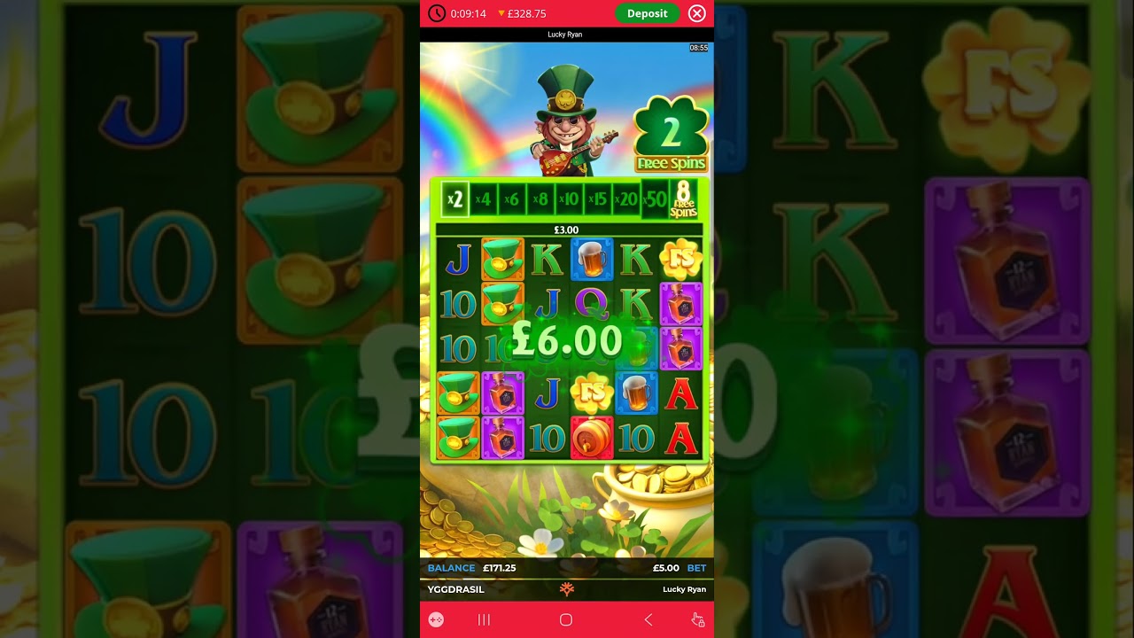 &pound;5 Lucky Ryan bonus hits BIG!!! UK Casino Real Money!