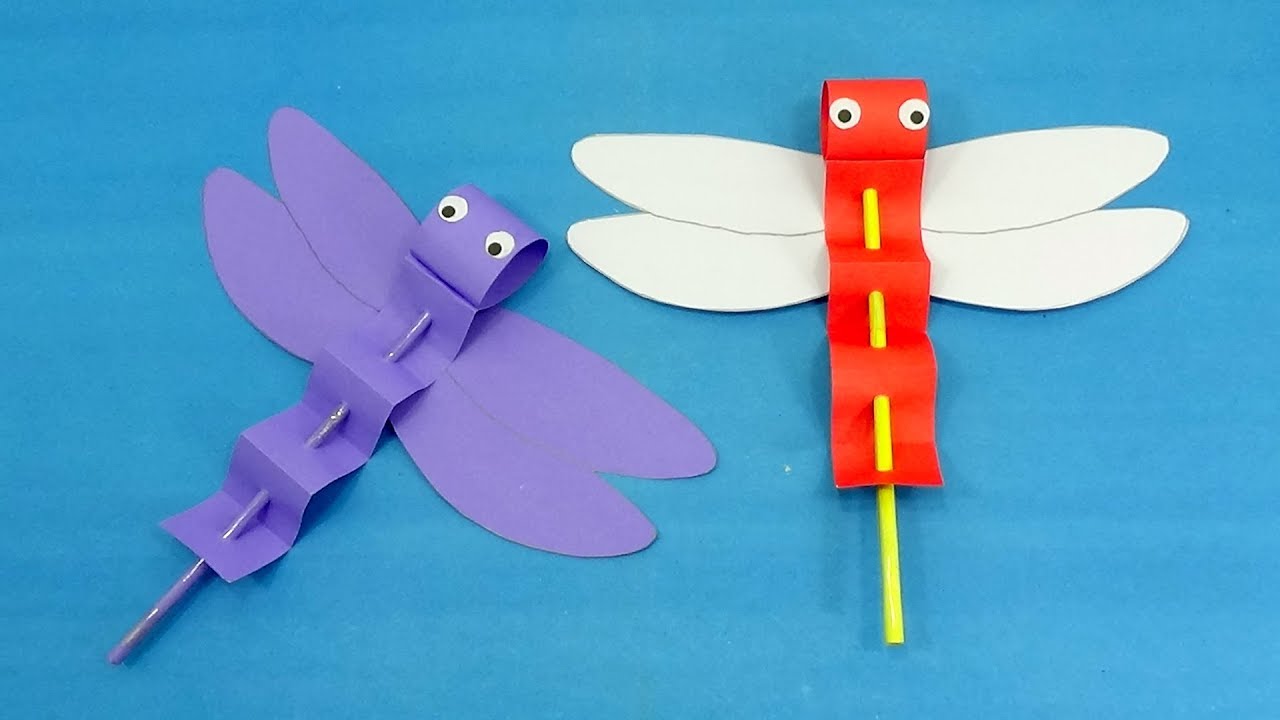 How To Make An Origami Dragonfly - Toy Dragonfly Paper Crafts For All - Paper Dragonfly Instruction