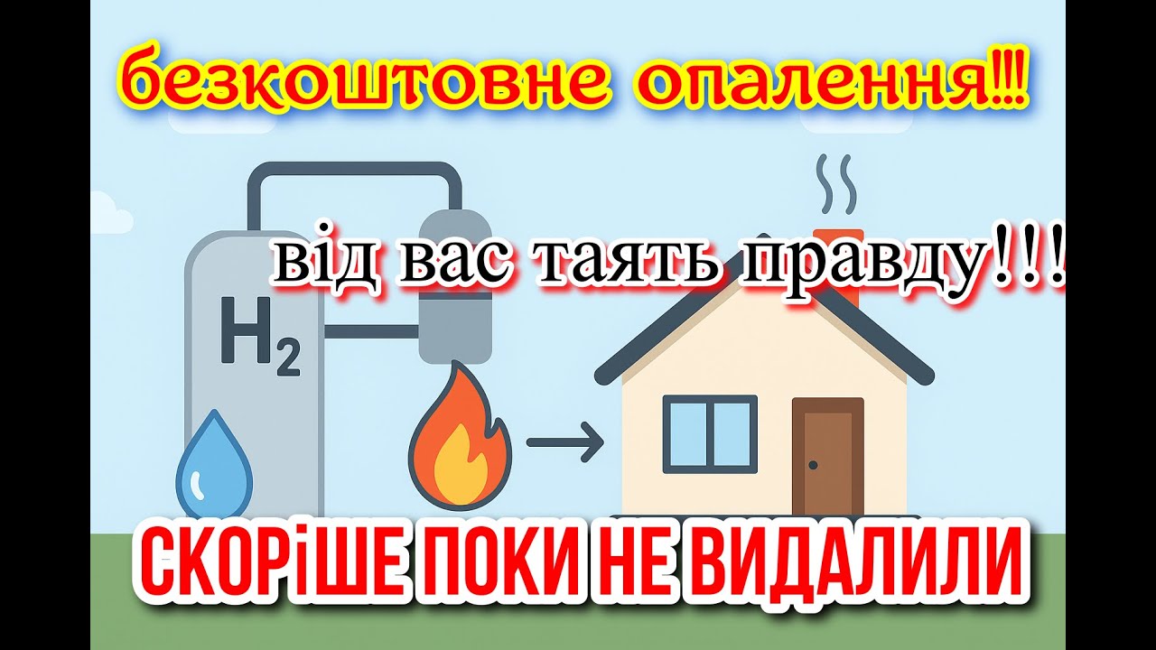 Дивитися всім терміново! Опалення воднем за копійки, безпаливний генератор, безкоштовно гріти взимку