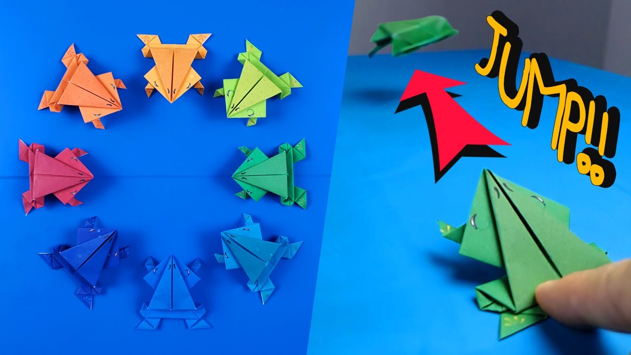 How to make origami frog 🐸 Easy origami frog 
