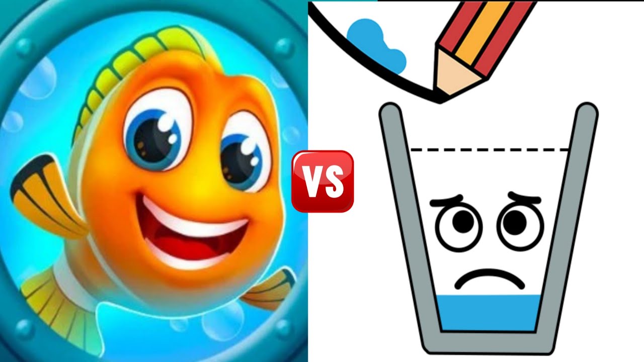 Happy Glass Puzzle VS Save The Fish Teaser Logic Puzzle Double Challenge Smash Monster!