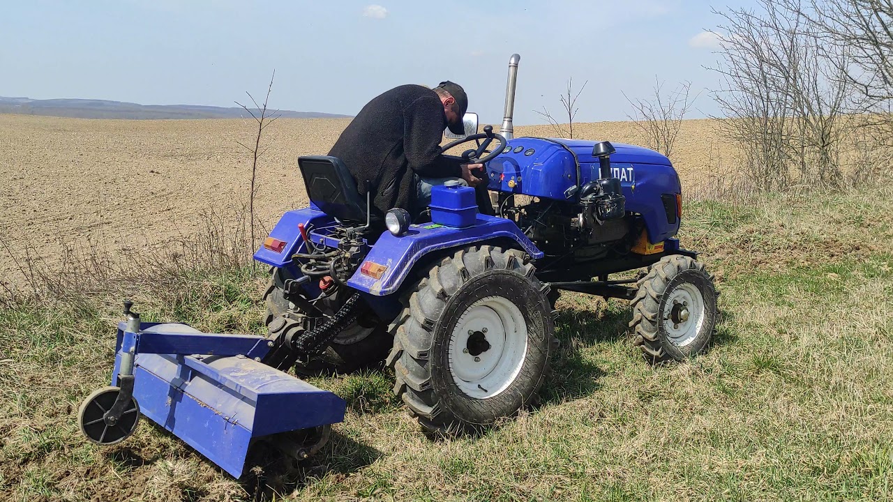 Мототрактор Булат Т-25 фрезування садка перший пробний виїзд