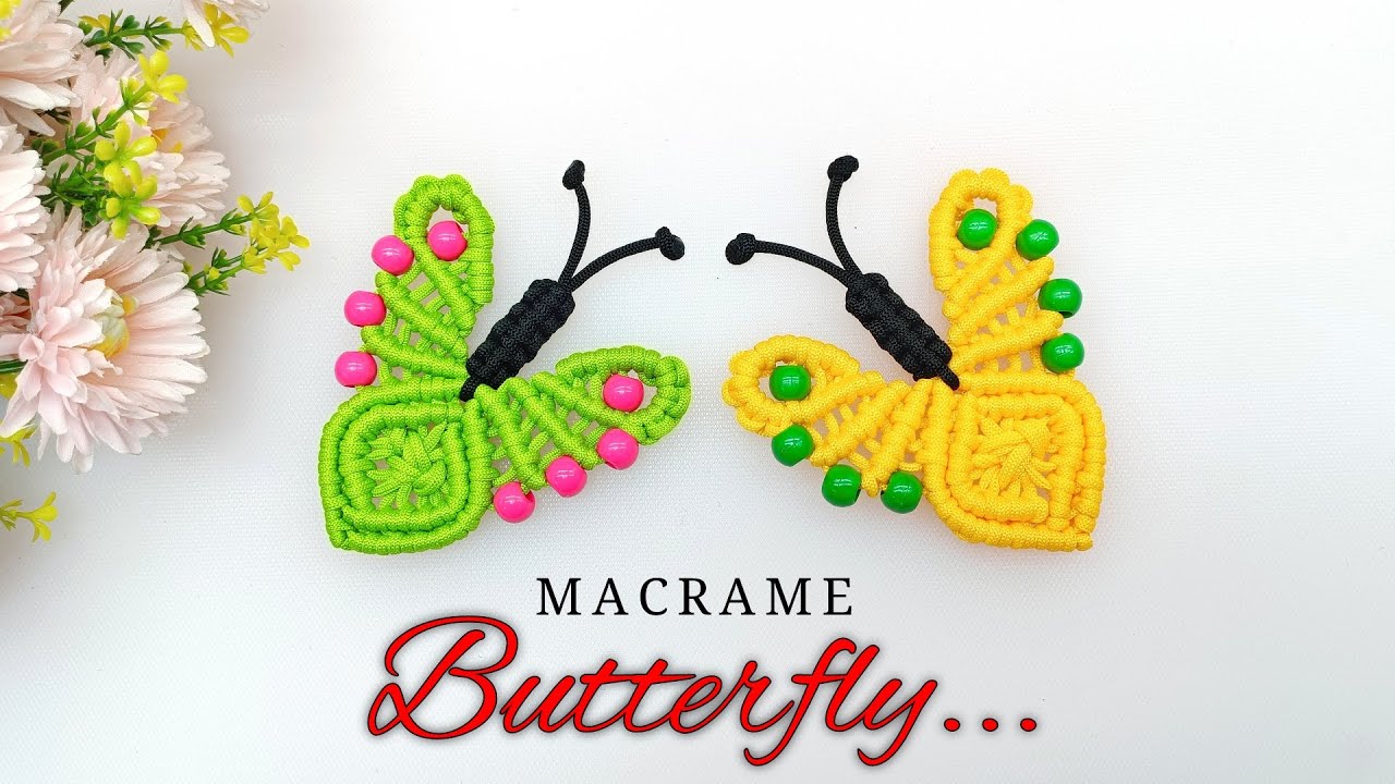DIY Macramé Butterfly | Macramé Butterfly design for Home Décor | Macramé Wall Hanging