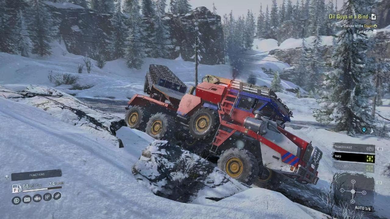 SnowRunner | Oil Guys In A Bind on Harbor (DO NOT Crash or Touch Any Road Signs)
