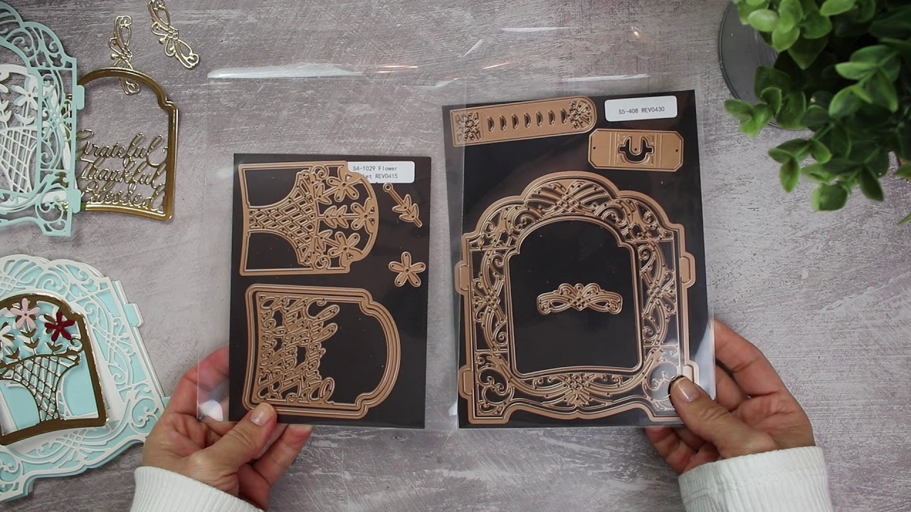 Top Folding Cards with Grand Vaulted Cabinet Dies by Becca Feeken