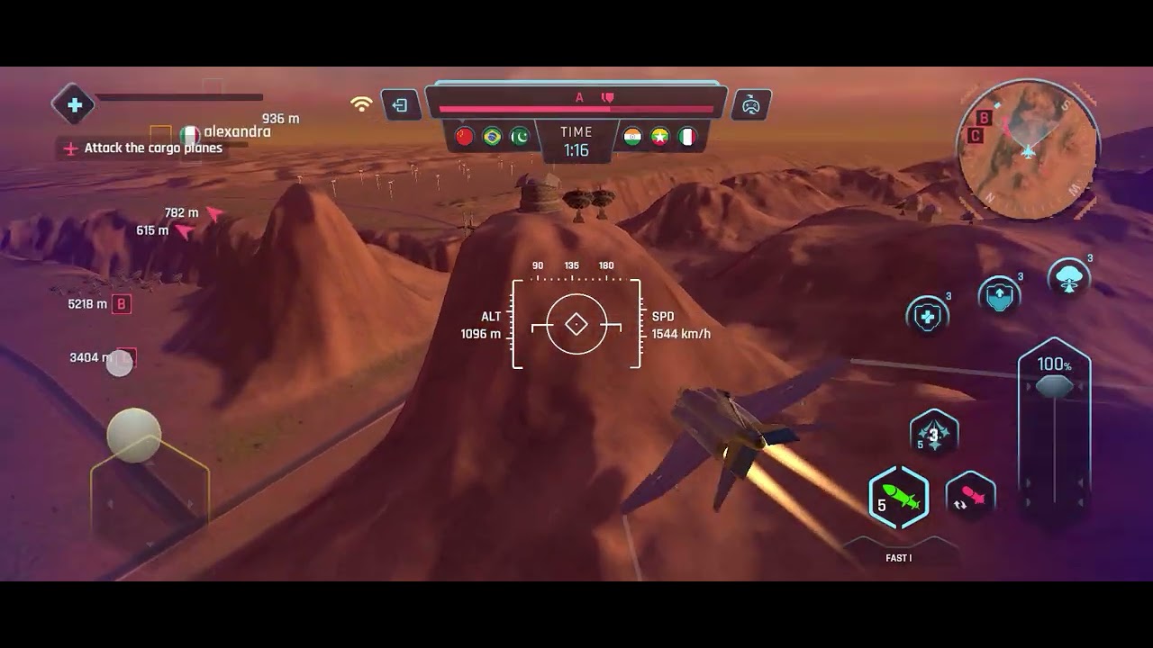 Fighter jets battle 