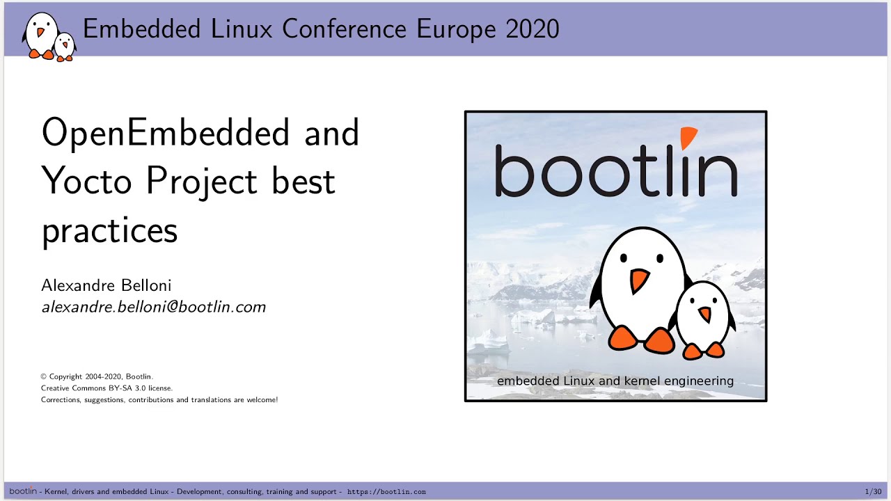 Yocto Project и OpenEmbedded: сборник лучших практик — Александр Беллони, Bootlin