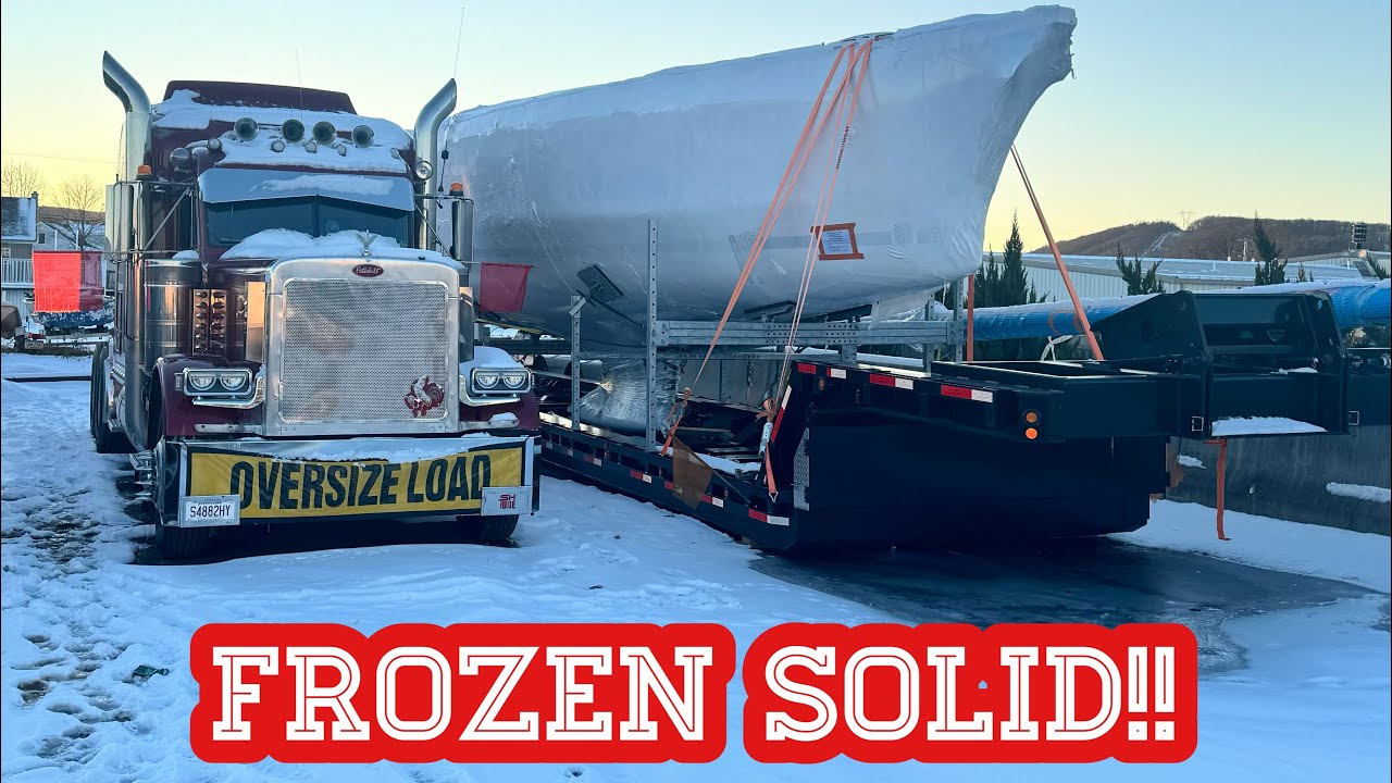 Brand New Million Dollar Boat Frozen Solid In Snow Storm