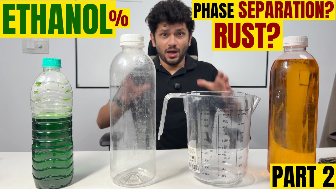 E20 Petrol | Phase Separation, Ethanol %, Monsoon and RUSTED TANKS